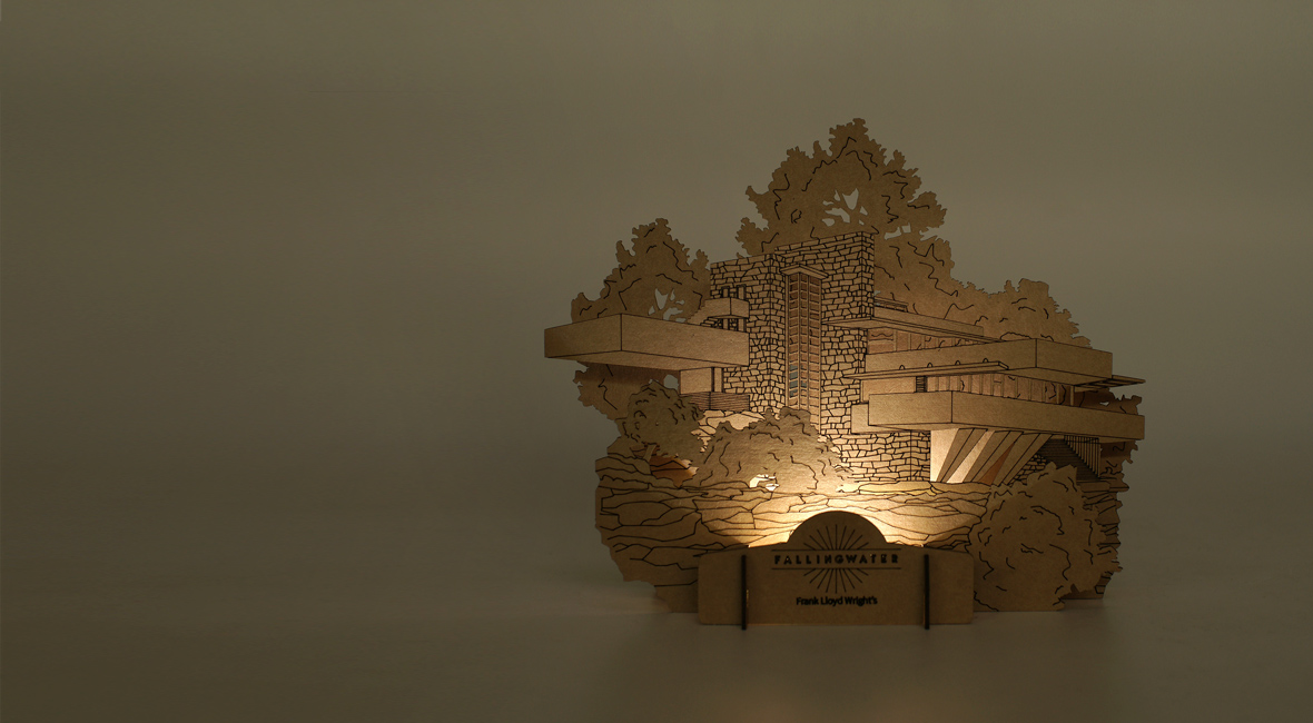 Craft Lights For Frank Lloyd Wright S Fallingwater Funnyfish Craft Lights For Frank Lloyd Wright S Fallingwater